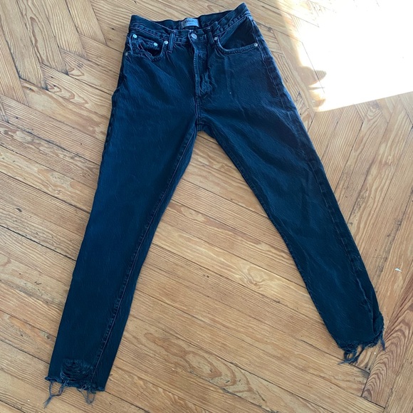 Agolde Denim - AGOLDE Black Jamie High Rise